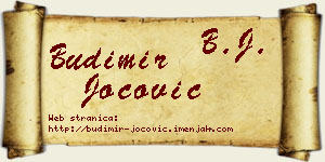 Budimir Jocović vizit kartica